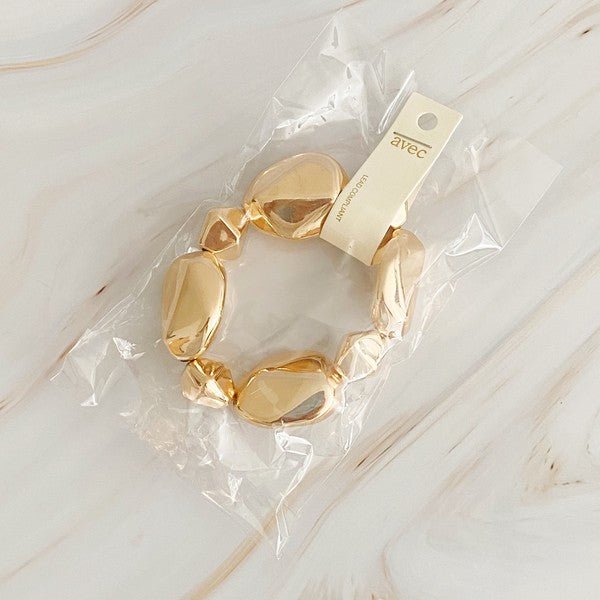 Golden Pebble Stretch Bracelet - KOKOTETE