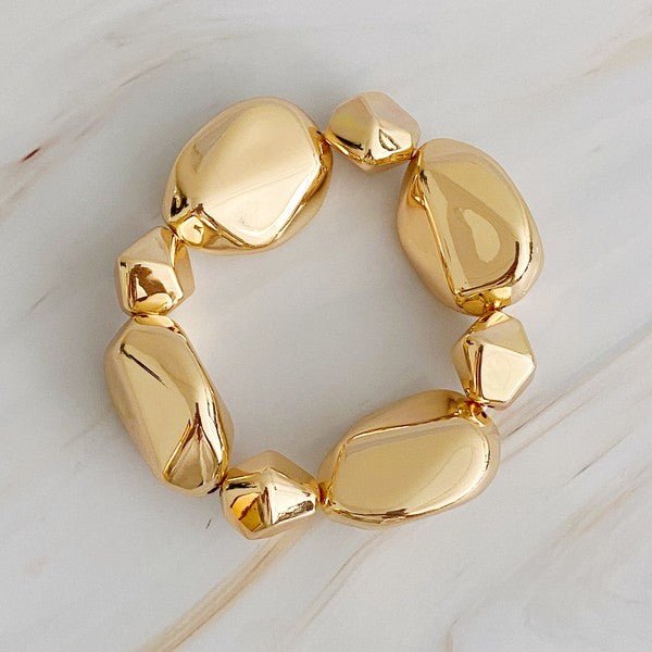 Golden Pebble Stretch Bracelet - KOKOTETE