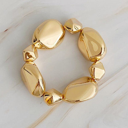 Golden Pebble Stretch Bracelet - KOKOTETE