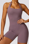 Halterneck tight - fitting slimming fitness jumpsuit - KOKOTETE