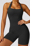 Halterneck tight - fitting slimming fitness jumpsuit - KOKOTETE