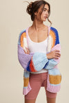 Hand Knit Multi Striped Cardigan - KOKOTETE