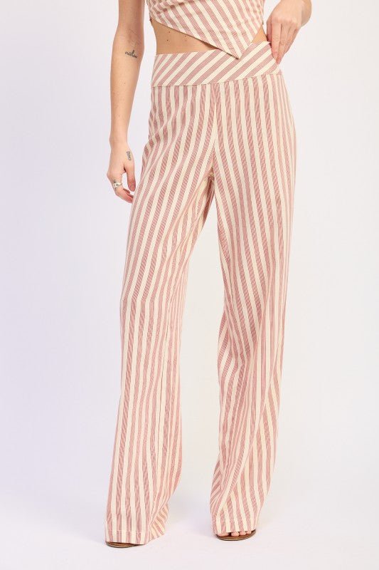 HIGH WAIST PINSTRIPE TROUSER - KOKOTETE