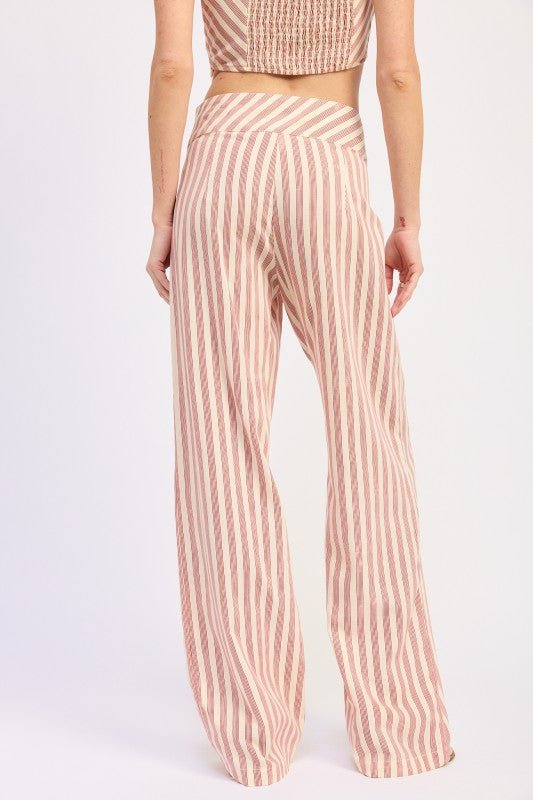 HIGH WAIST PINSTRIPE TROUSER - KOKOTETE