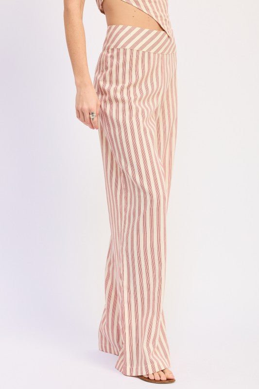 HIGH WAIST PINSTRIPE TROUSER - KOKOTETE