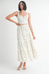 IPA2228S FLORAL TIERED MAXI SKIRT - KOKOTETE