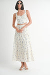 IPA2228S FLORAL TIERED MAXI SKIRT - KOKOTETE