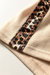 Leopard Trim Half - Zip Top and Shorts Set - KOKOTETE
