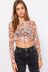 Long Sleeve Merrow Detail Crop Top - KOKOTETE