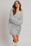 Long Sleeve Sequin Mini Dress - KOKOTETE