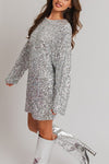 Long Sleeve Sequin Mini Dress - KOKOTETE