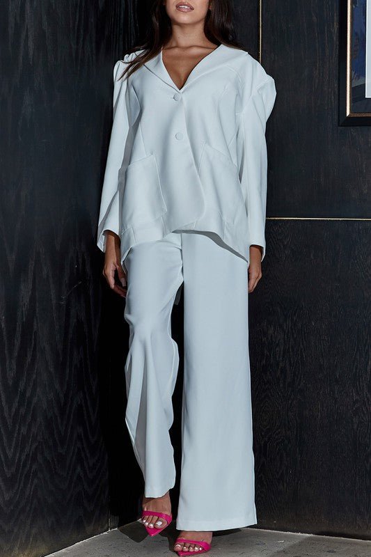 LOOSE FIT BLAZER AND PANTS SET - KOKOTETE
