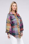 Loose Fit Buttoned Down Check Shirt Jacket - KOKOTETE