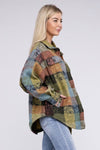 Loose Fit Buttoned Down Check Shirt Jacket - KOKOTETE