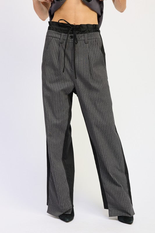 LOOSE FIT MIX MEDIA PANTS - KOKOTETE