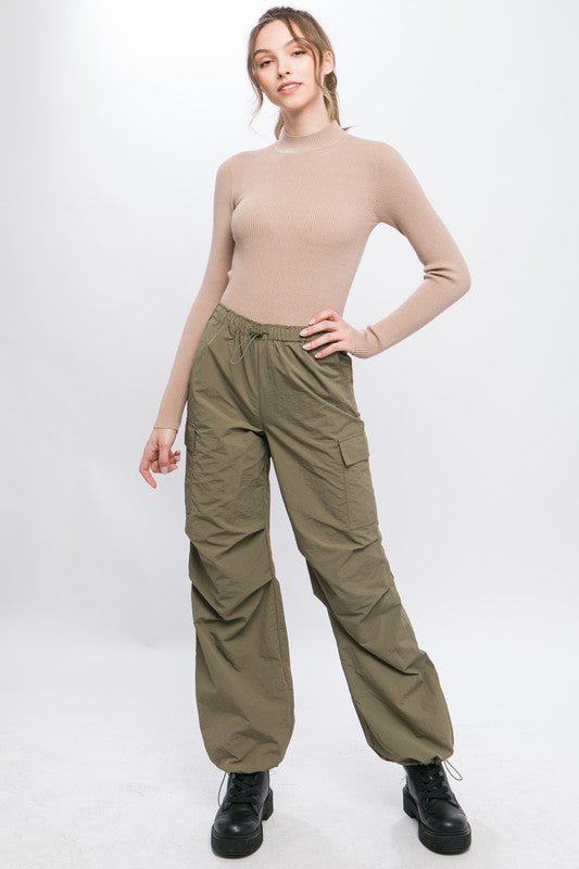 Loose Fit Parachute Cargo Pants - KOKOTETE