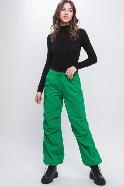 Loose Fit Parachute Cargo Pants - KOKOTETE