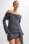 MINI BEGE SUMMER KNIT DRESS - KOKOTETE