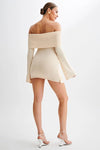 MINI BEGE SUMMER KNIT DRESS - KOKOTETE