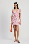 MINI FLORAL V NECK DRESS - KOKOTETE
