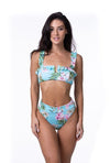 MINT TROPICAL FLORAL BIKINI SET - KOKOTETE