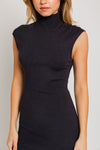 Mock Neck Sweater Midi Dress - KOKOTETE