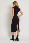 Mock Neck Sweater Midi Dress - KOKOTETE