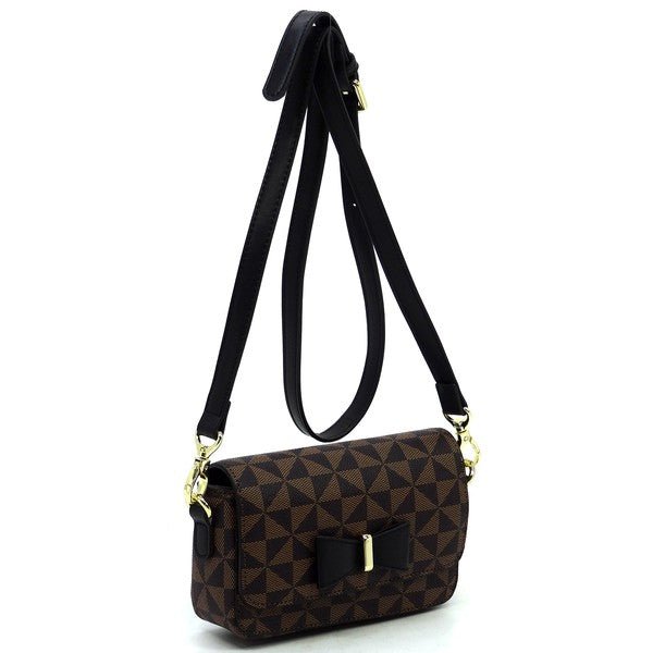 Monogram Bow Flap over Crossbody Bag - KOKOTETE