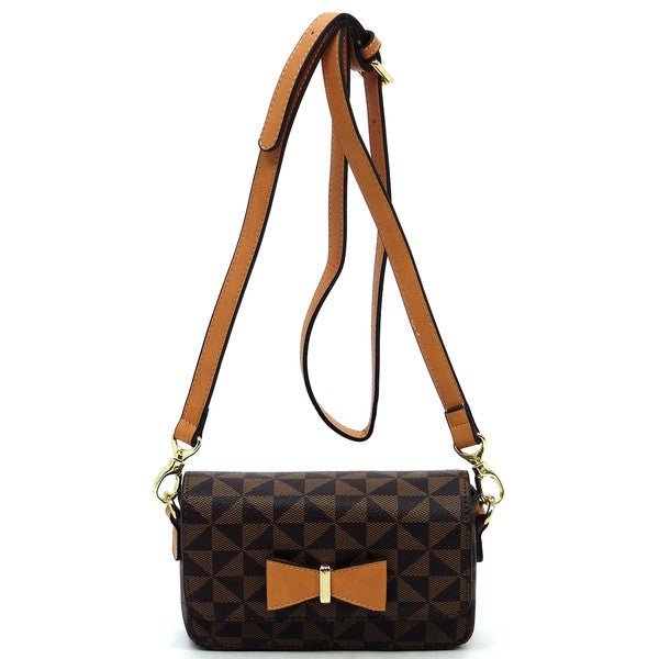 Monogram Bow Flap over Crossbody Bag - KOKOTETE