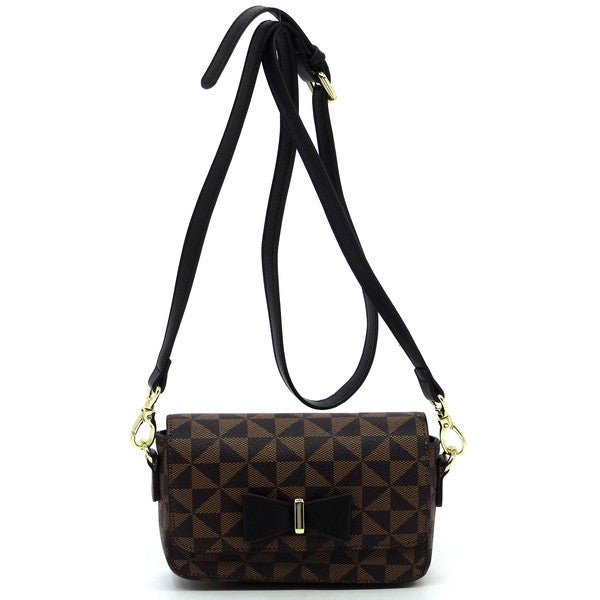 Monogram Bow Flap over Crossbody Bag - KOKOTETE