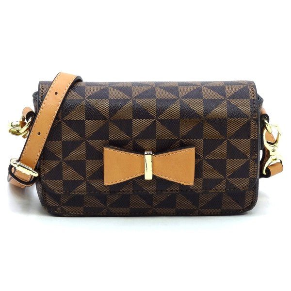 Monogram Bow Flap over Crossbody Bag - KOKOTETE