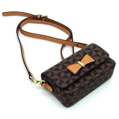 Monogram Bow Flap over Crossbody Bag - KOKOTETE