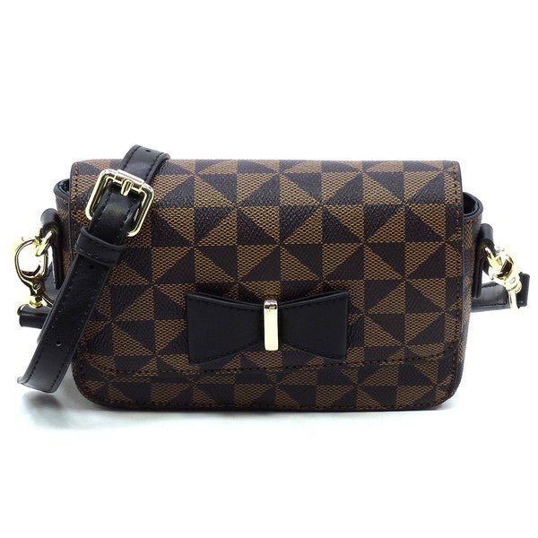 Monogram Bow Flap over Crossbody Bag - KOKOTETE