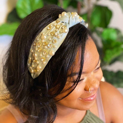 My Winslet Jeweled Satin Headband - KOKOTETE