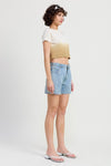 OMBRE CREW NECK CROPPED TOP - KOKOTETE