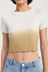 OMBRE CREW NECK CROPPED TOP - KOKOTETE