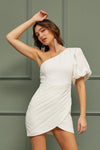 One Shoulder Ruffle Dress - KOKOTETE