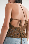 ONE SHOULDER STRAP CROCHET TOP - KOKOTETE