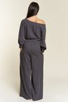 ONE SHOULDER TERRY JUMPSUIT - KOKOTETE