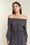 ONE SHOULDER TERRY JUMPSUIT - KOKOTETE