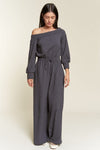 ONE SHOULDER TERRY JUMPSUIT - KOKOTETE