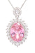 Oversize Pink CZ Pendant Necklace - KOKOTETE