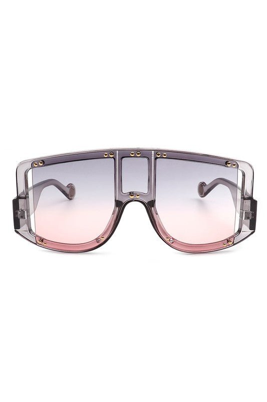 Oversize Square Fashion Shield Visor Sunglasses - KOKOTETE