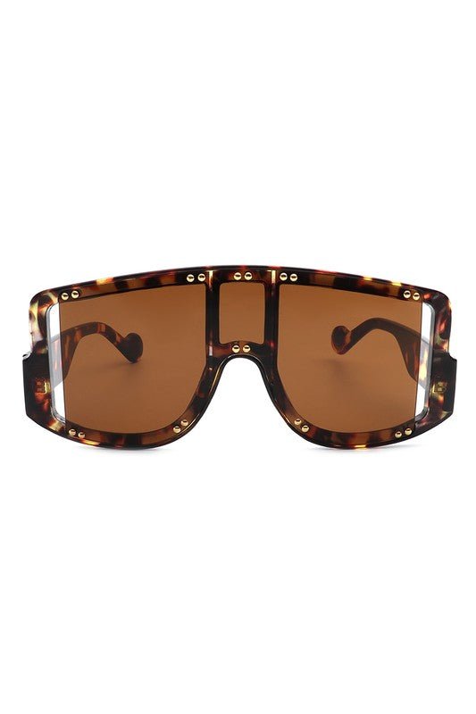 Oversize Square Fashion Shield Visor Sunglasses - KOKOTETE