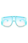 Oversize Square Fashion Shield Visor Sunglasses - KOKOTETE