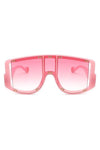 Oversize Square Fashion Shield Visor Sunglasses - KOKOTETE