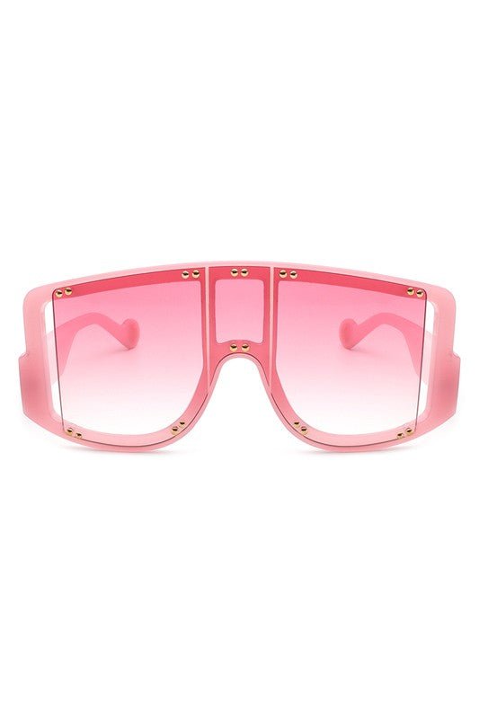 Oversize Square Fashion Shield Visor Sunglasses - KOKOTETE