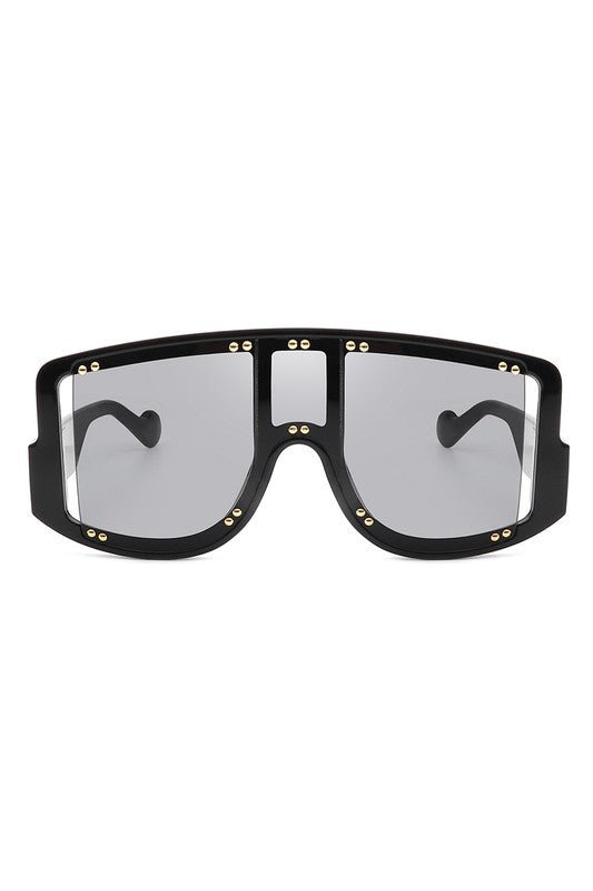 Oversize Square Fashion Shield Visor Sunglasses - KOKOTETE
