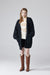 Oversized Pompom Sleeve Cardigan - KOKOTETE