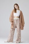 Oversized Pompom Sleeve Cardigan - KOKOTETE
